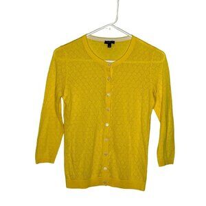 Talbots yellow cardigan size p twee